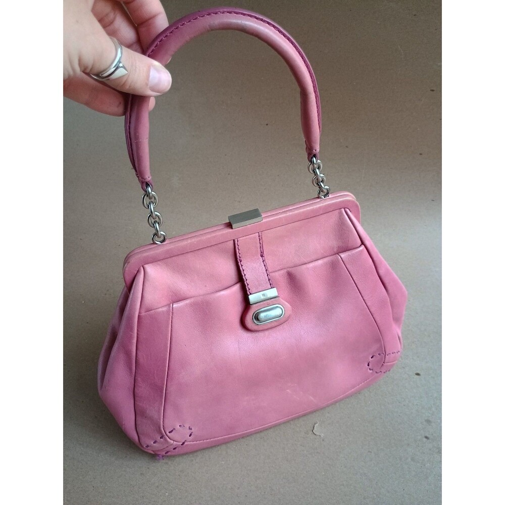 Vintage Tommy Hilfiger Dusty Pink Lock Clasp Buckle Purse Bag Shoulder
